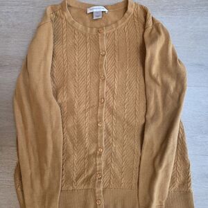 Women's Cable Knit Sweater - Tan